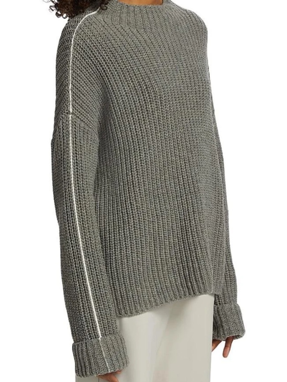 ATM Wool-Blend Shaker-Stitch Sweater
